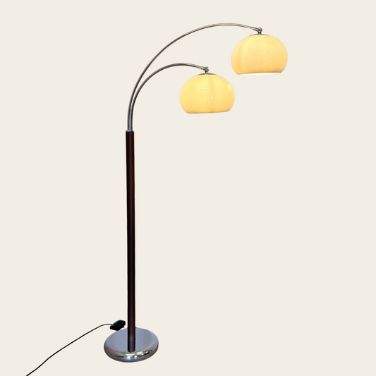 Dijkstra dubbele boogvloerlamp | jaren 70