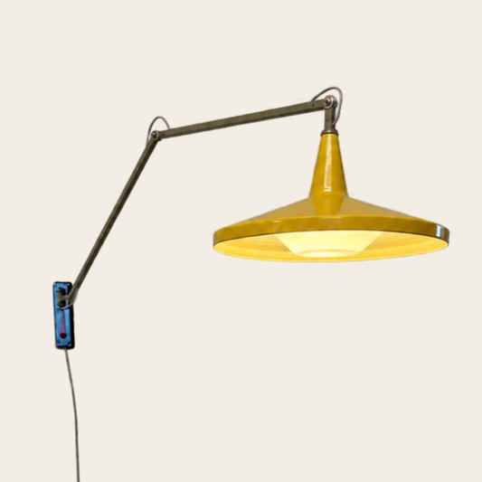 Gispen 4050 Panama wandlamp – Wim Rietveld, 1956 – geel