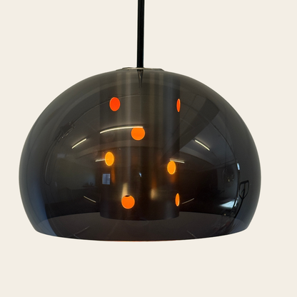 Herda Space Age hanglamp in blauwgrijs acryl - jaren 70