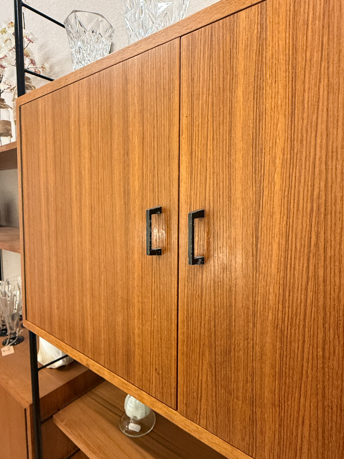 Vintage modulair wandmeubel in stijl van Nisse Strinning – 245 cm