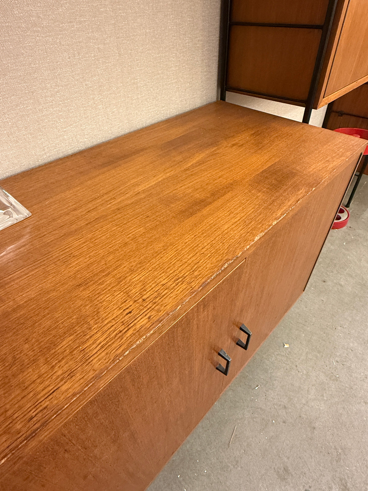 Vintage modulair wandmeubel in stijl van Nisse Strinning – 245 cm