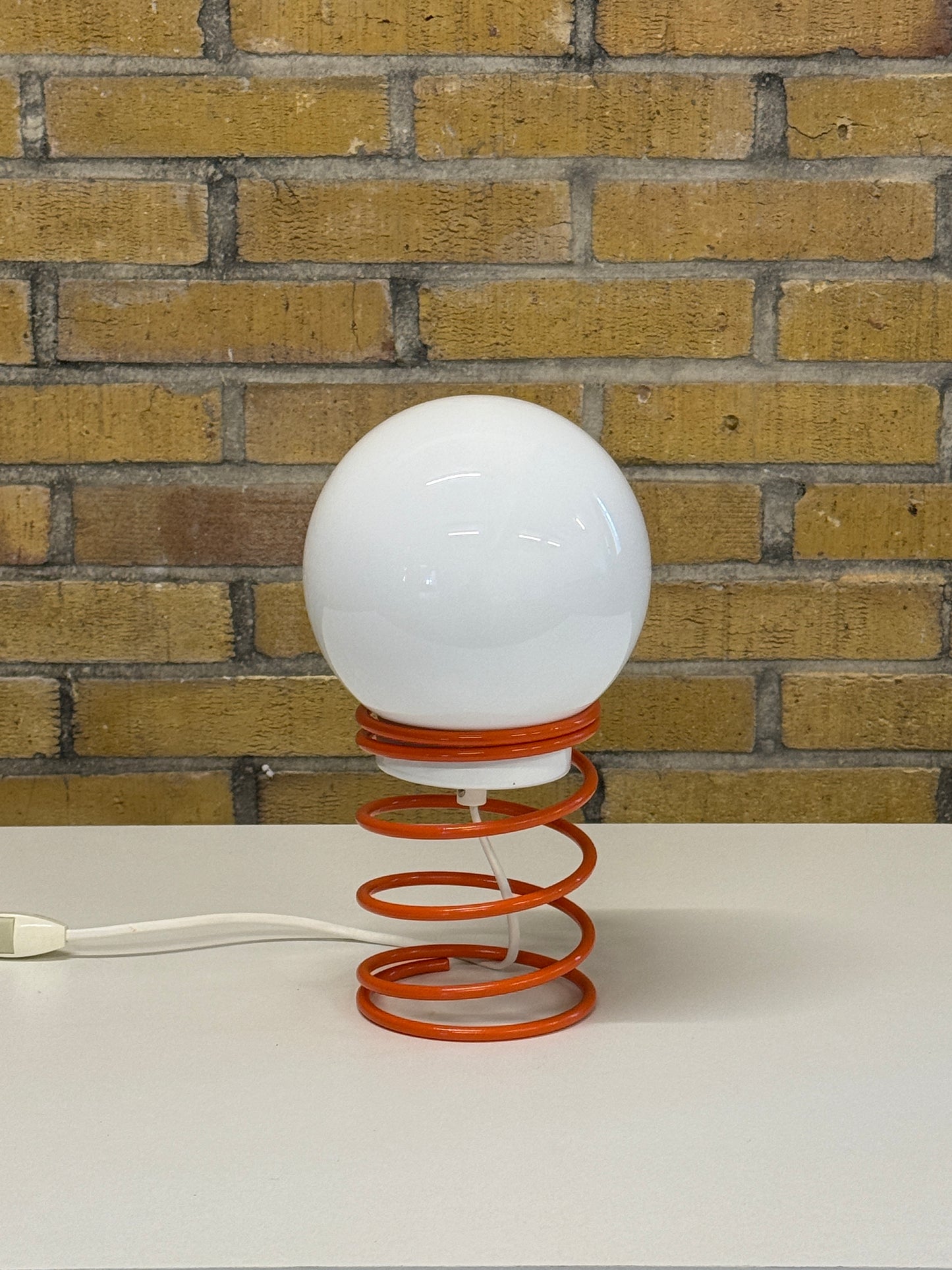 Vintage Space Age tafellamp met spiraalvoet – jaren 70
