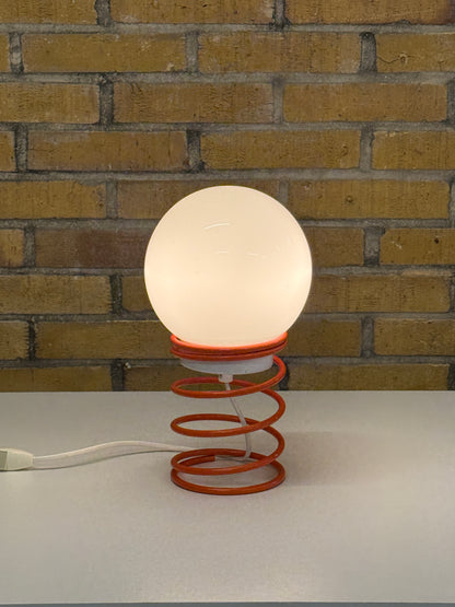 Vintage Space Age tafellamp met spiraalvoet – jaren 70