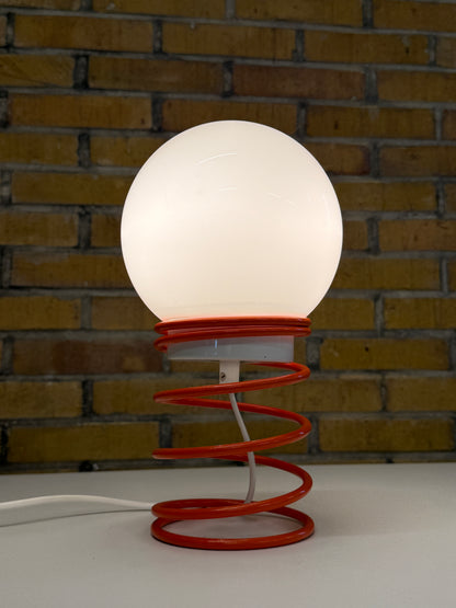 Vintage Space Age tafellamp met spiraalvoet – jaren 70