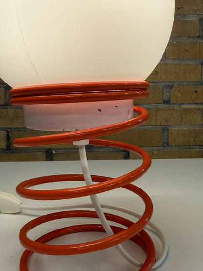 Vintage Space Age tafellamp met spiraalvoet – jaren 70