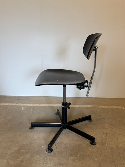 Vintage Scandinavische bureaustoel in KEVI stijl - jaren 70