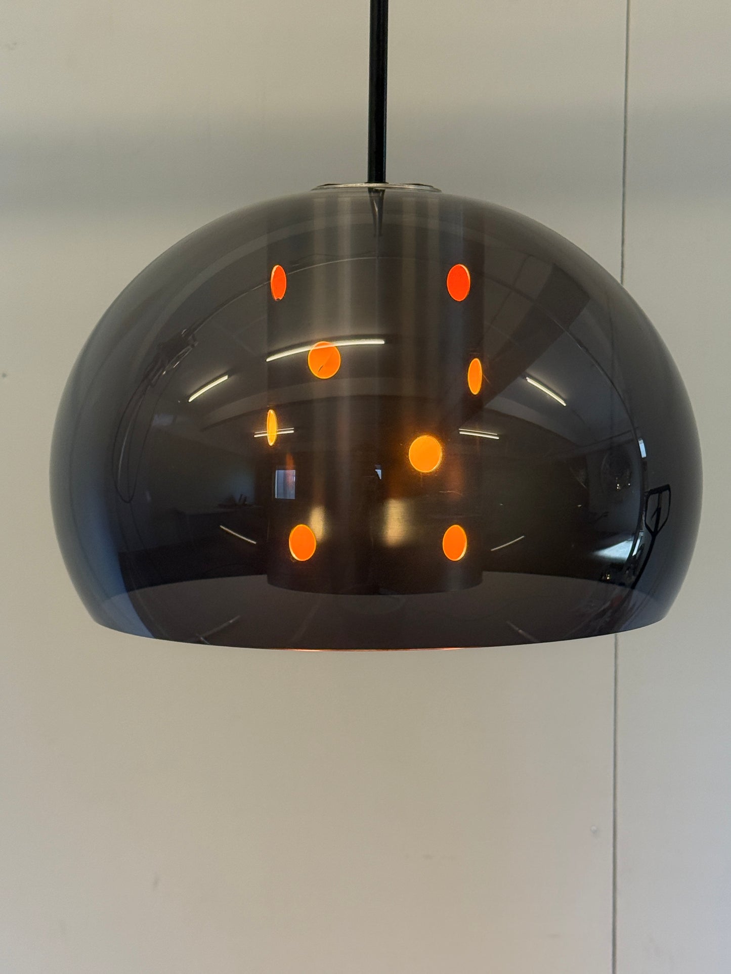 Herda Space Age hanglamp in blauwgrijs acryl - jaren 70