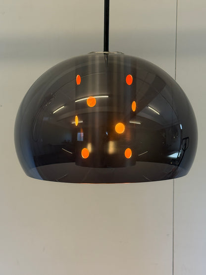 Herda Space Age hanglamp in blauwgrijs acryl - jaren 70