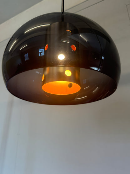 Herda Space Age hanglamp in blauwgrijs acryl - jaren 70