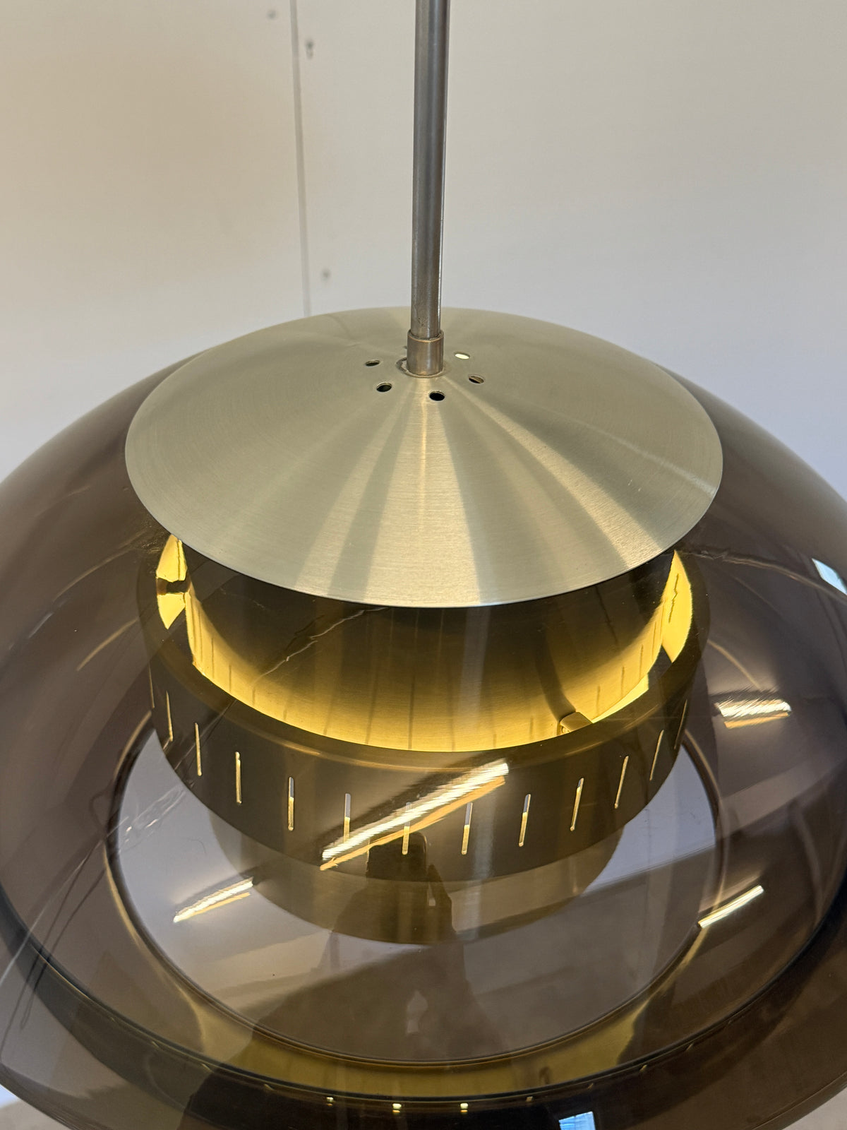 Dijkstra glazen Space Age hanglamp - jaren 70