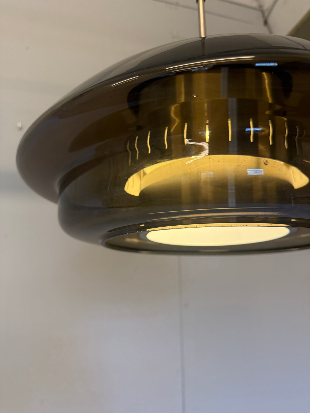 Dijkstra glazen Space Age hanglamp - jaren 70