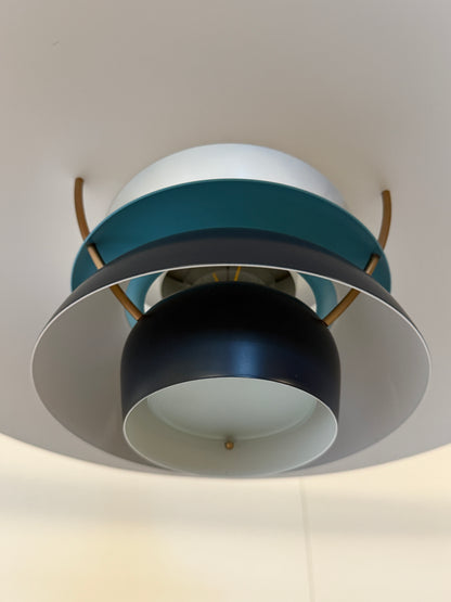 Louis Poulsen PH5 - Poul Henningsen - Donkergrijs, turquoise, wit