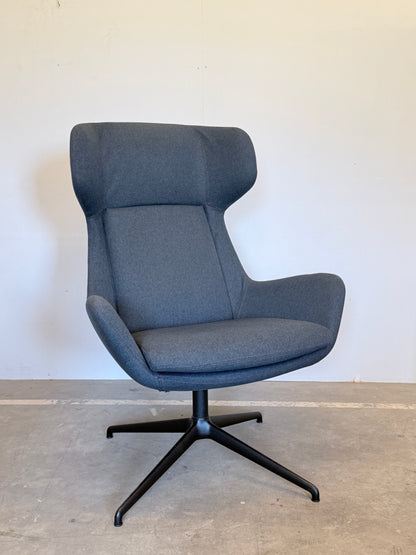 Rossetto Sofy High draaifauteuil – grijsblauw