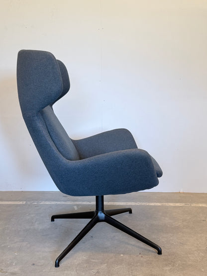 Rossetto Sofy High draaifauteuil – grijsblauw