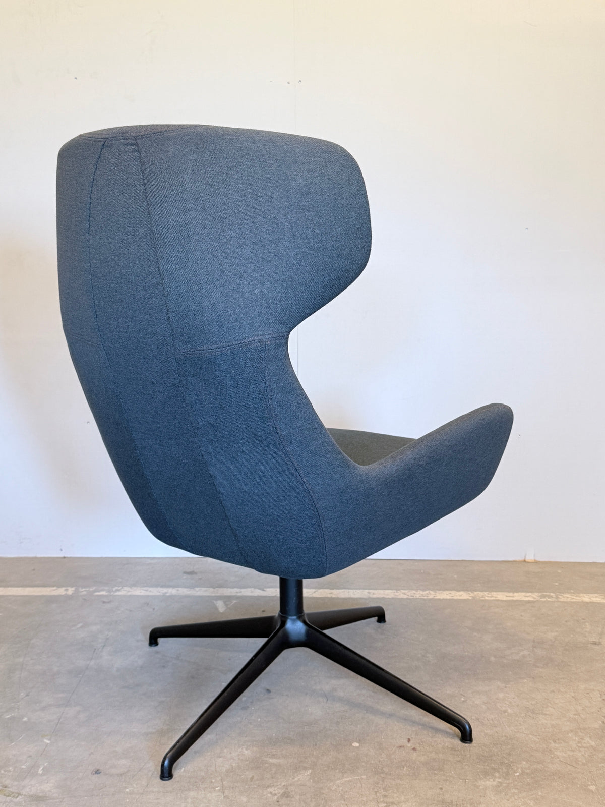 Rossetto Sofy High draaifauteuil – grijsblauw
