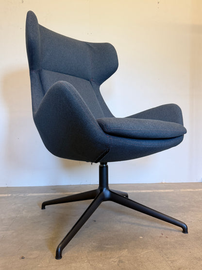 Rossetto Sofy High draaifauteuil – grijsblauw