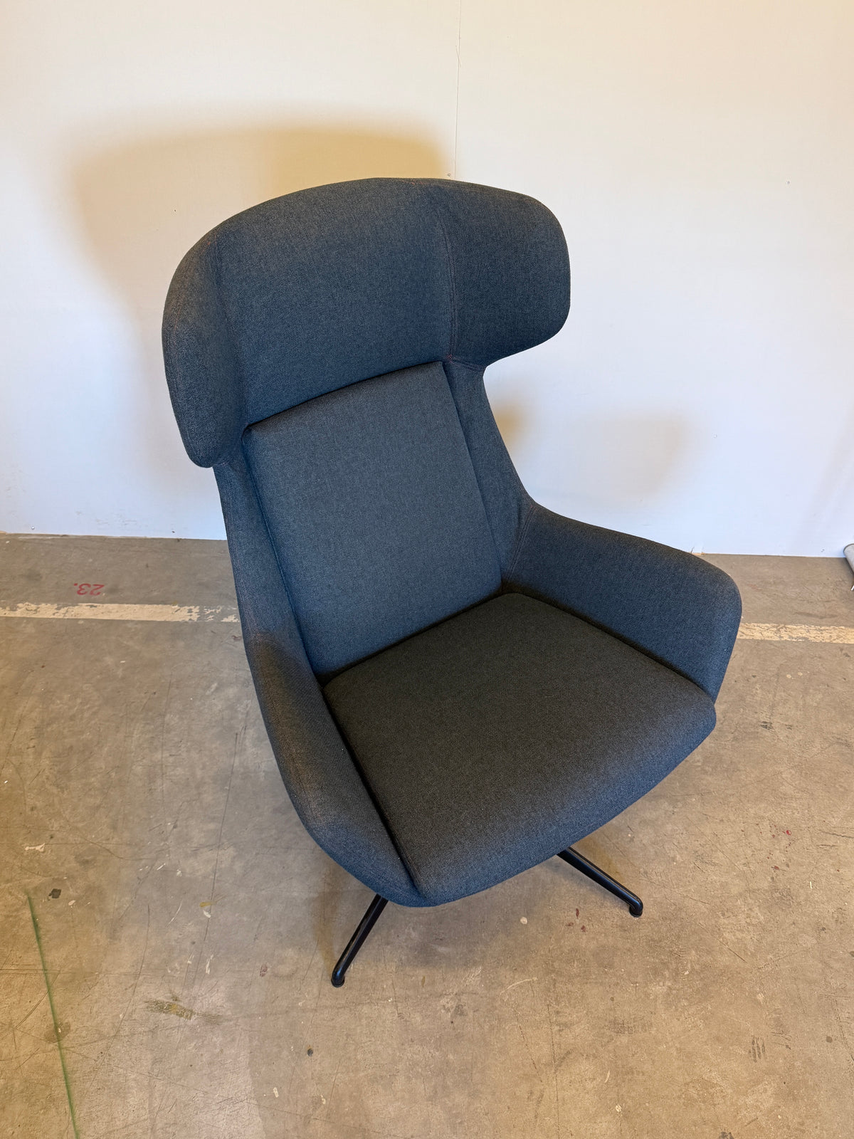 Rossetto Sofy High draaifauteuil – grijsblauw