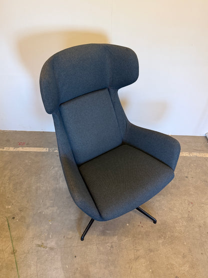 Rossetto Sofy High draaifauteuil – grijsblauw