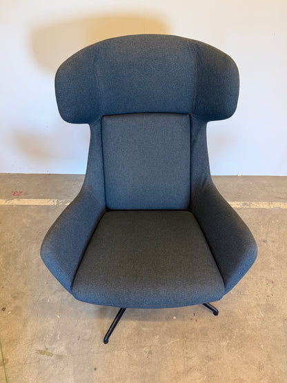 Rossetto Sofy High draaifauteuil – grijsblauw