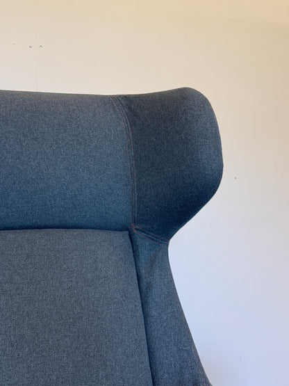 Rossetto Sofy High draaifauteuil – grijsblauw