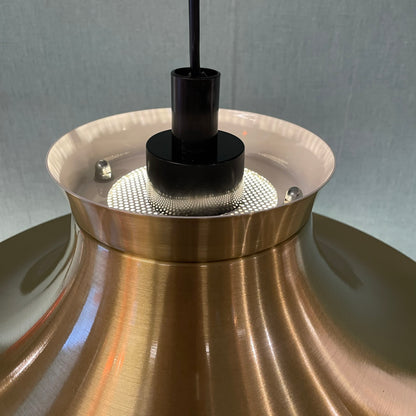 Vintage messing hanglamp – jaren 70
