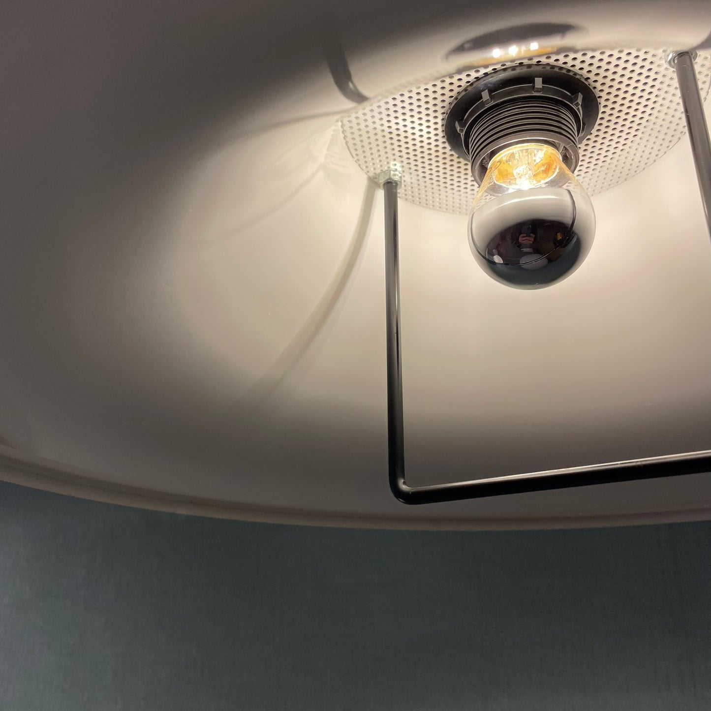 Vintage messing hanglamp – jaren 70