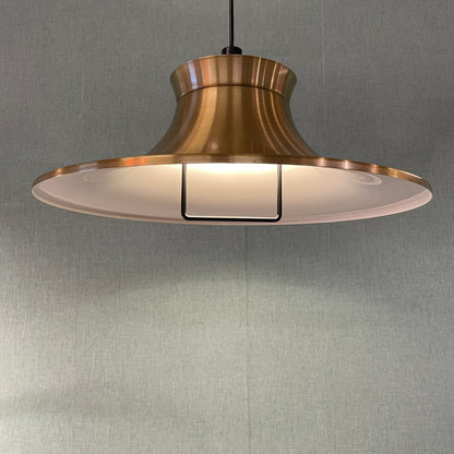 Vintage messing hanglamp – jaren 70