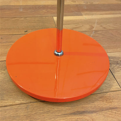 Vintage hengel vloerlamp in oranje/chroom – Gura Leuchten