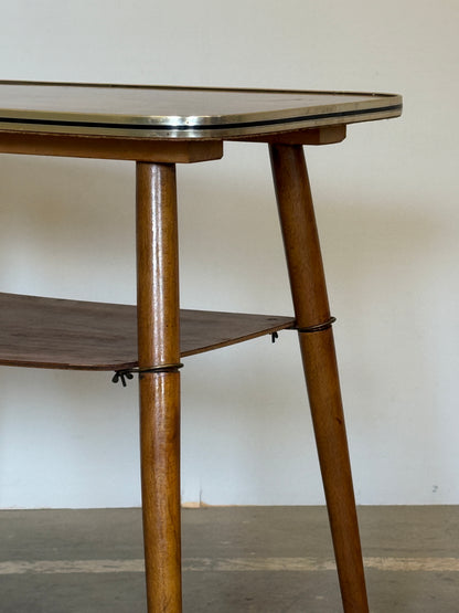 Vintage bijzettafel met Formica blad – jaren 50/60
