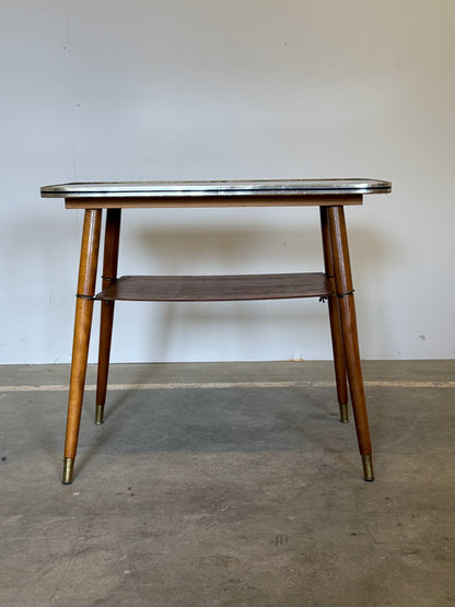 Vintage bijzettafel met Formica blad – jaren 50/60
