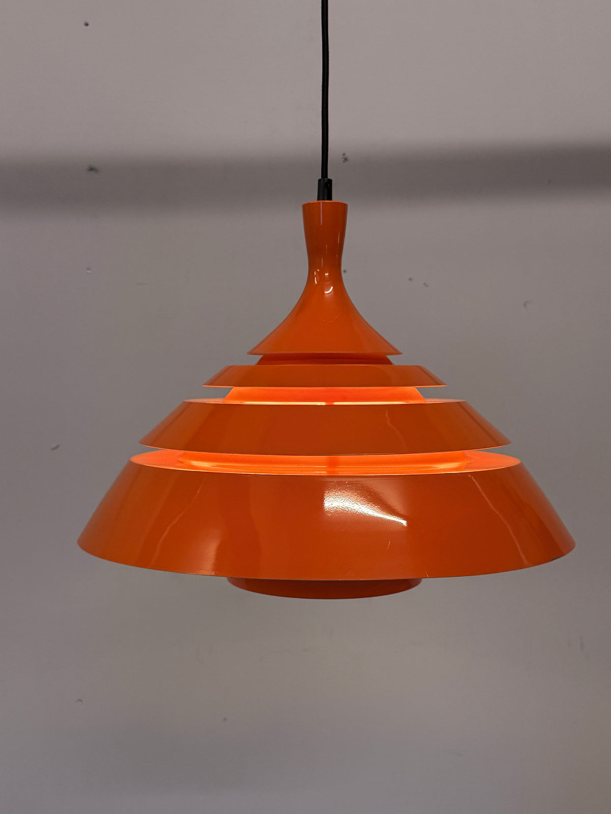 Schnieder Leuchten hanglamp – Oranje – Jaren 70