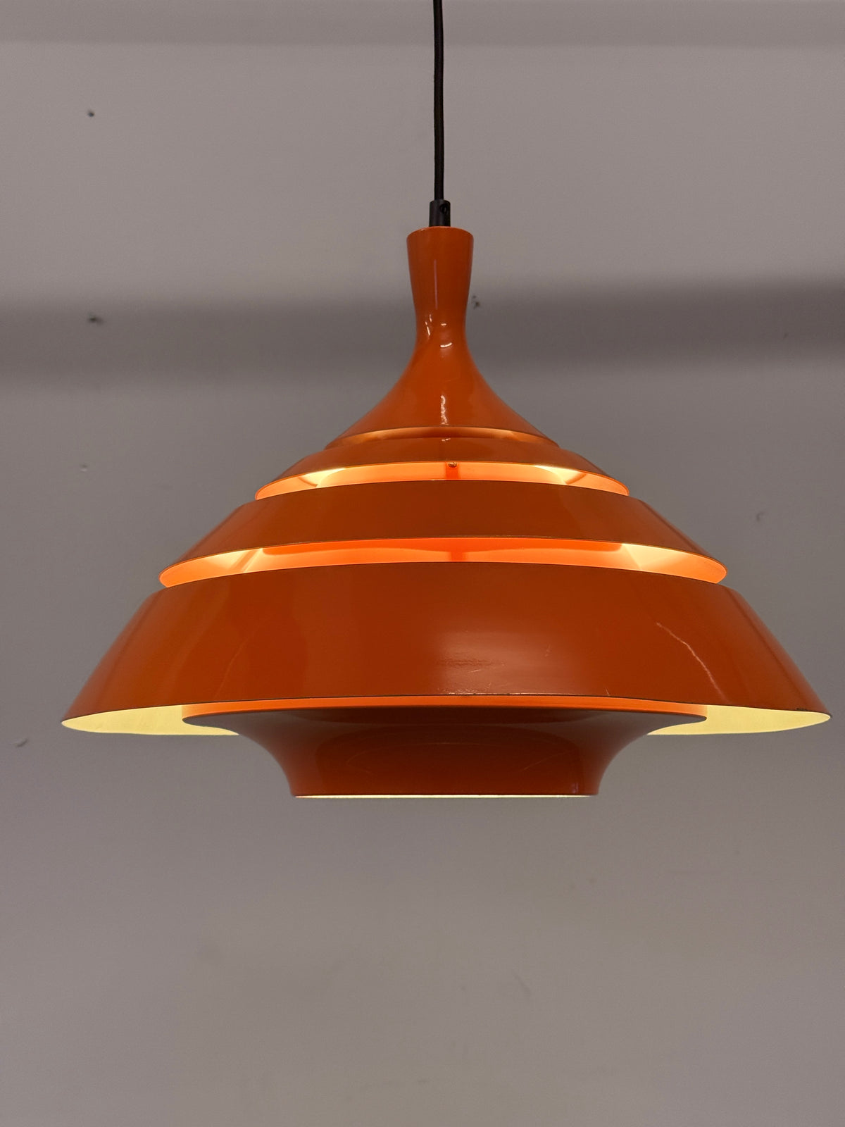 Schnieder Leuchten hanglamp – Oranje – Jaren 70
