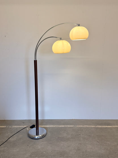 Dijkstra dubbele boogvloerlamp | jaren 70