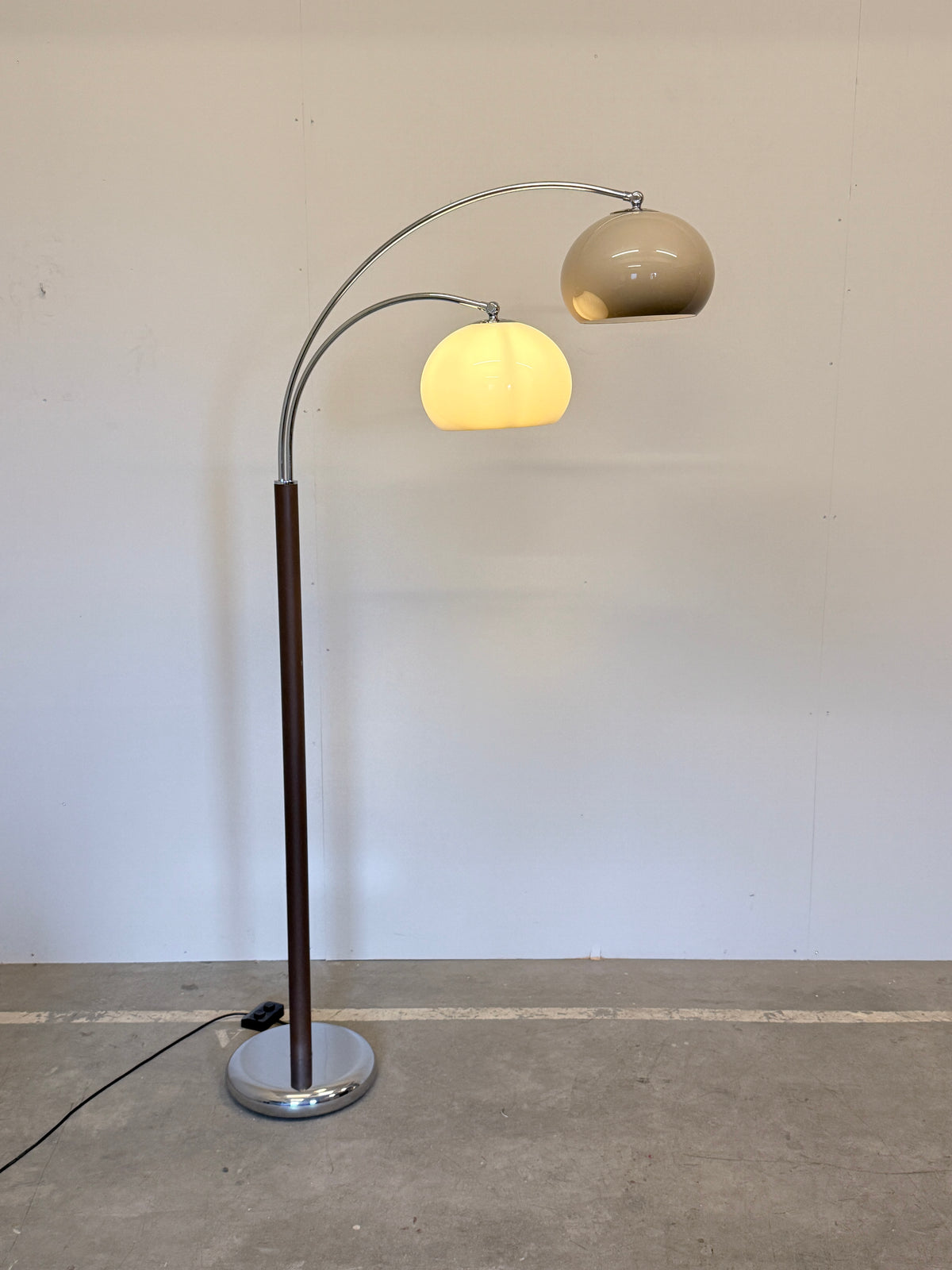 Dijkstra dubbele boogvloerlamp | jaren 70
