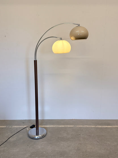 Dijkstra dubbele boogvloerlamp | jaren 70