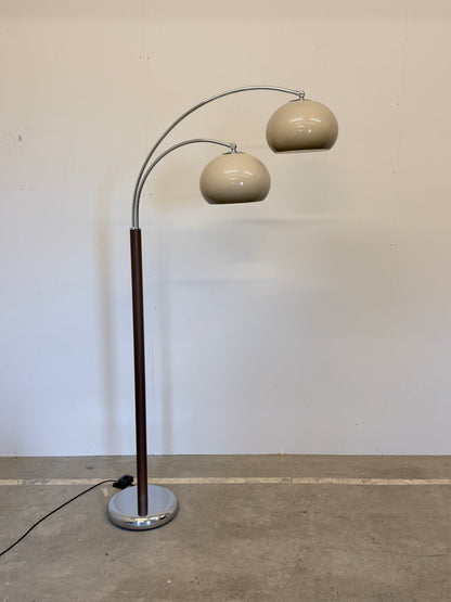 Dijkstra dubbele boogvloerlamp | jaren 70