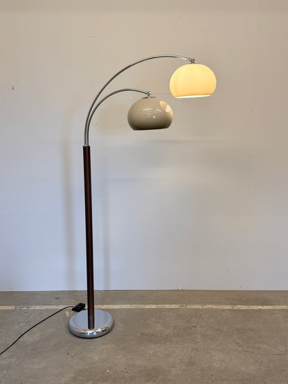 Dijkstra dubbele boogvloerlamp | jaren 70
