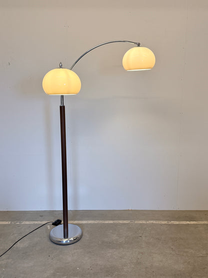 Dijkstra dubbele boogvloerlamp | jaren 70