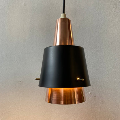 Deense Dubbele Hanglamp in Teakhout en Messing – Bent Karlby