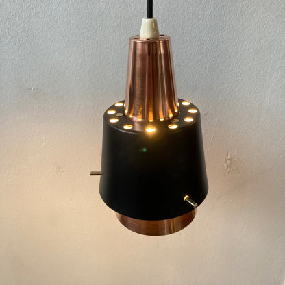 Deense Dubbele Hanglamp in Teakhout en Messing – Bent Karlby
