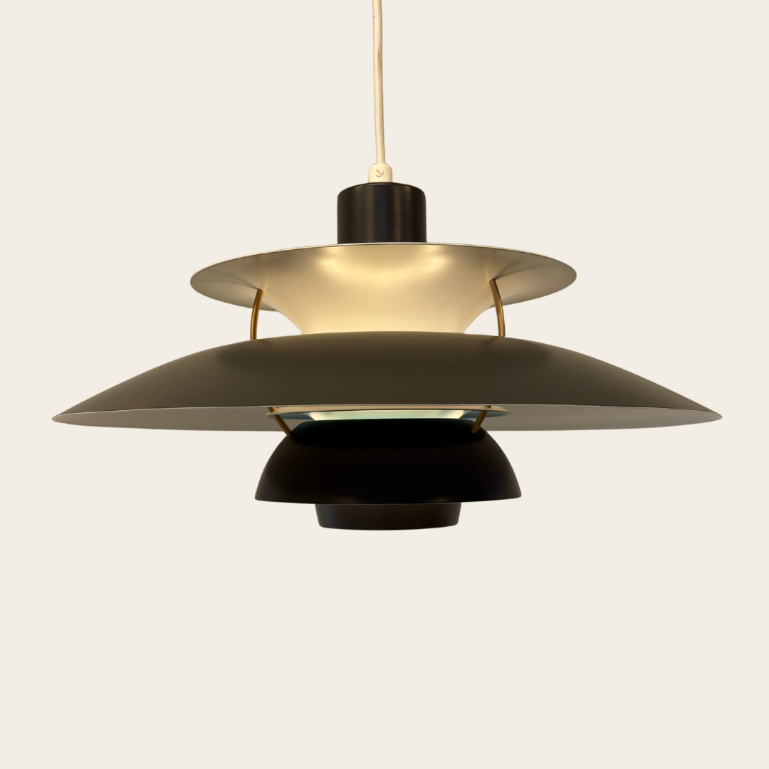 Louis Poulsen PH5 - Poul Henningsen - Donkergrijs, turquoise, wit
