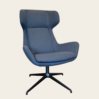 Rossetto Sofy High draaifauteuil – grijsblauw