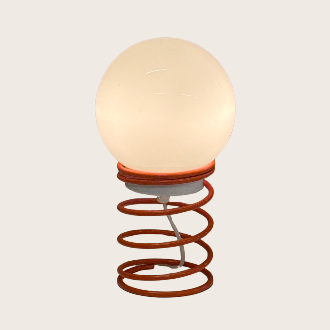Vintage Space Age tafellamp met spiraalvoet – jaren 70