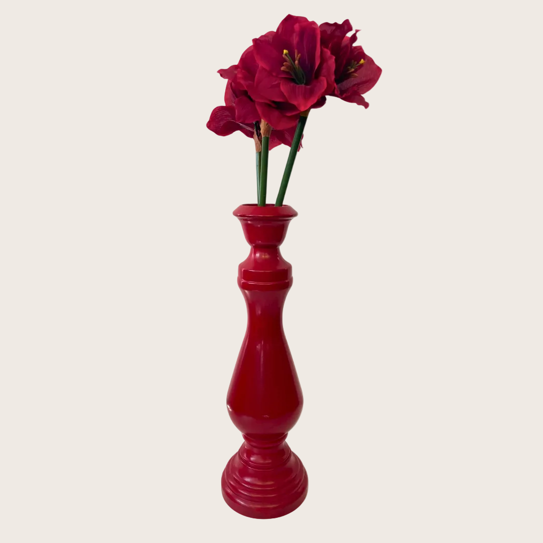 Glazen Rode Vaas (55 cm)