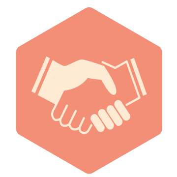 Twee handen die elkaar schudden, symboliserend samenwerking of overeenstemming.